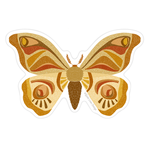 Autumn Moth Sticker