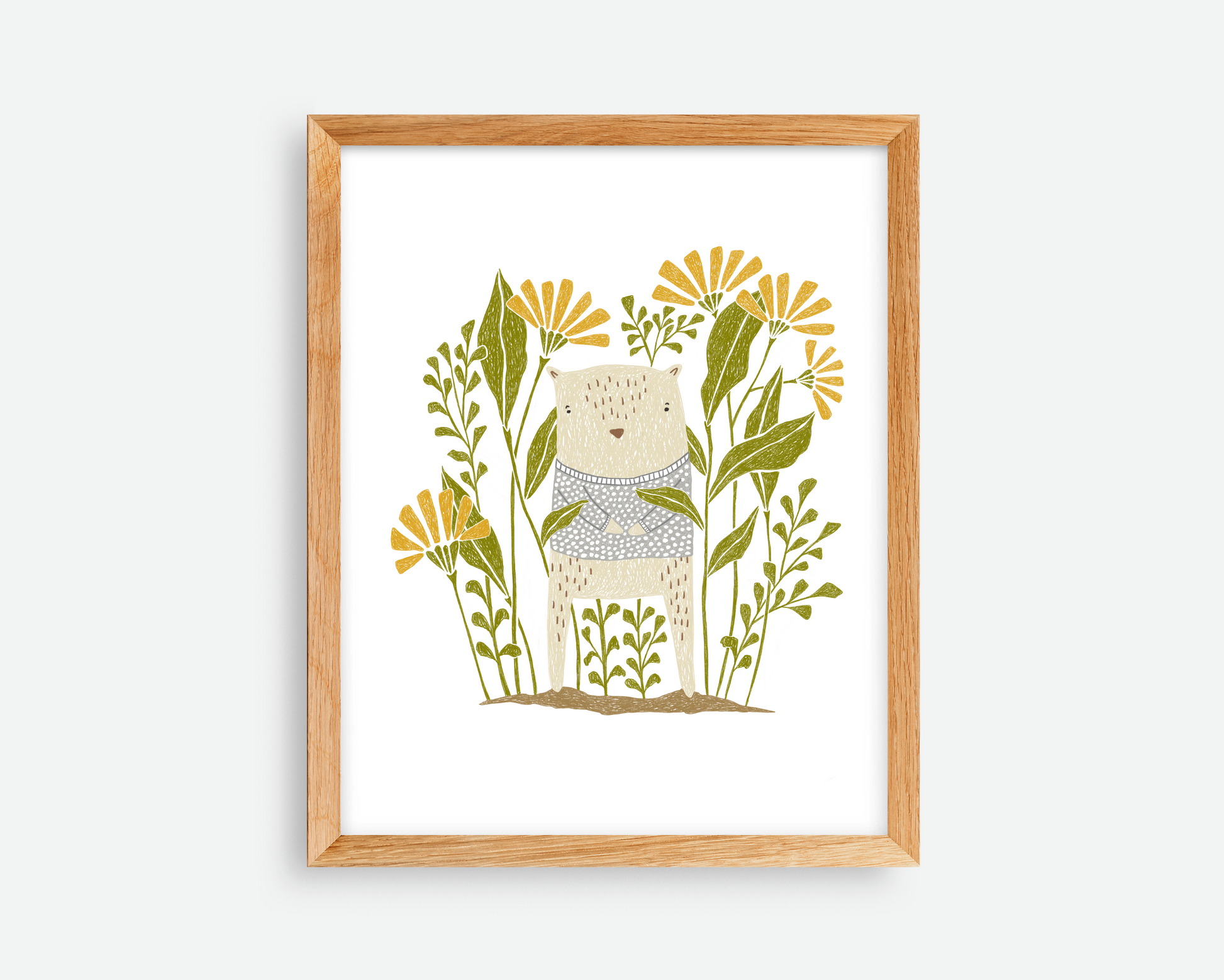 Garden Bear Print