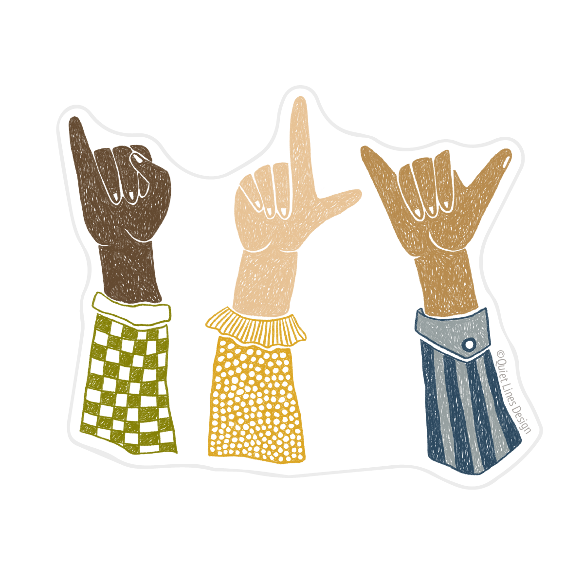 Sign Language Love Sticker